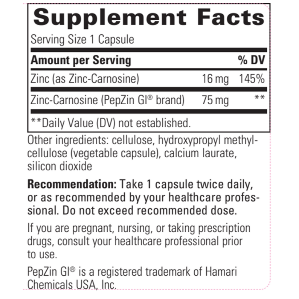 Integrative Therapeutics Zinc-Carnosine — view 3