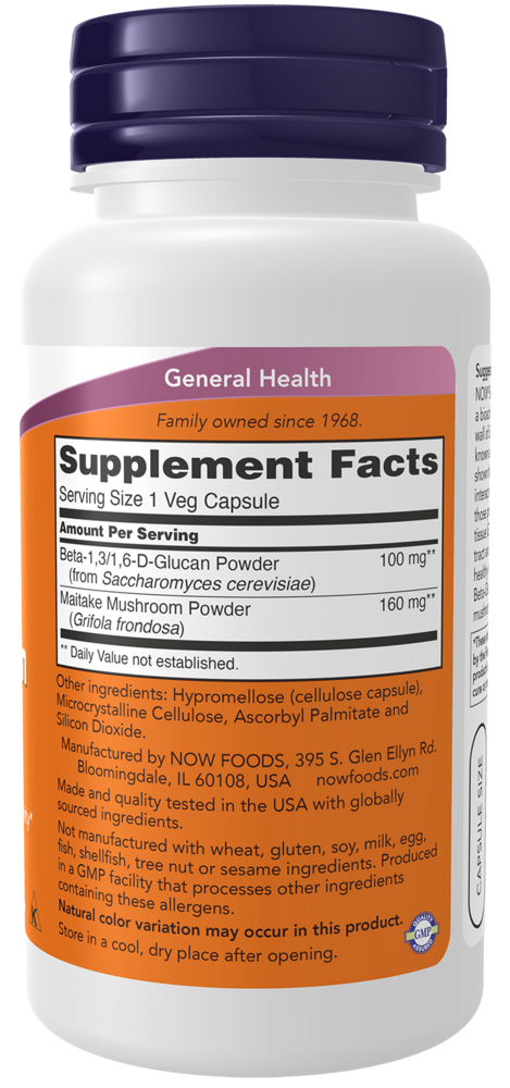 NOW Foods Beta-1,3/1,6 -D-Glucan 100mg — view 3