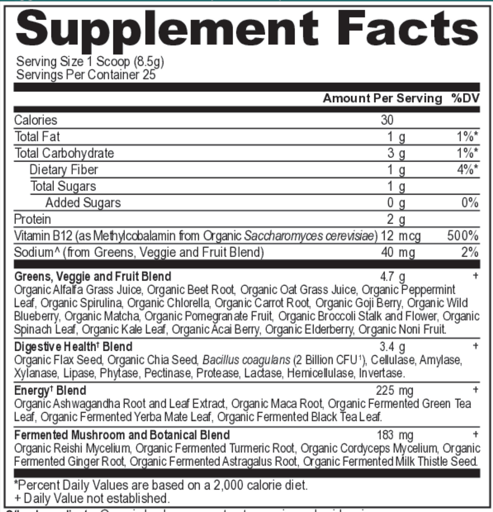 Ancient Nutrition Organic SuperGreens Energizer - Powder — view 3