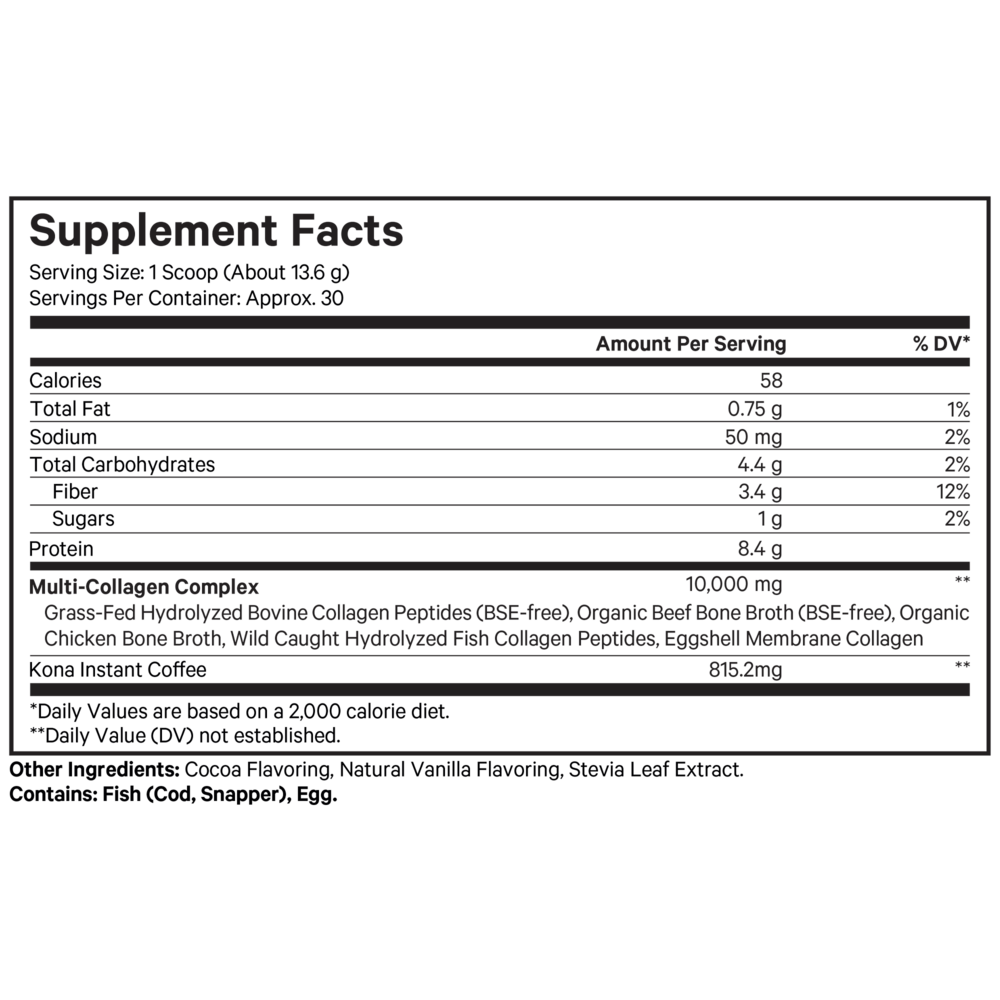 Codeage Multi Collagen Peptide Powder Mocha Chocolate Mocha — view 3