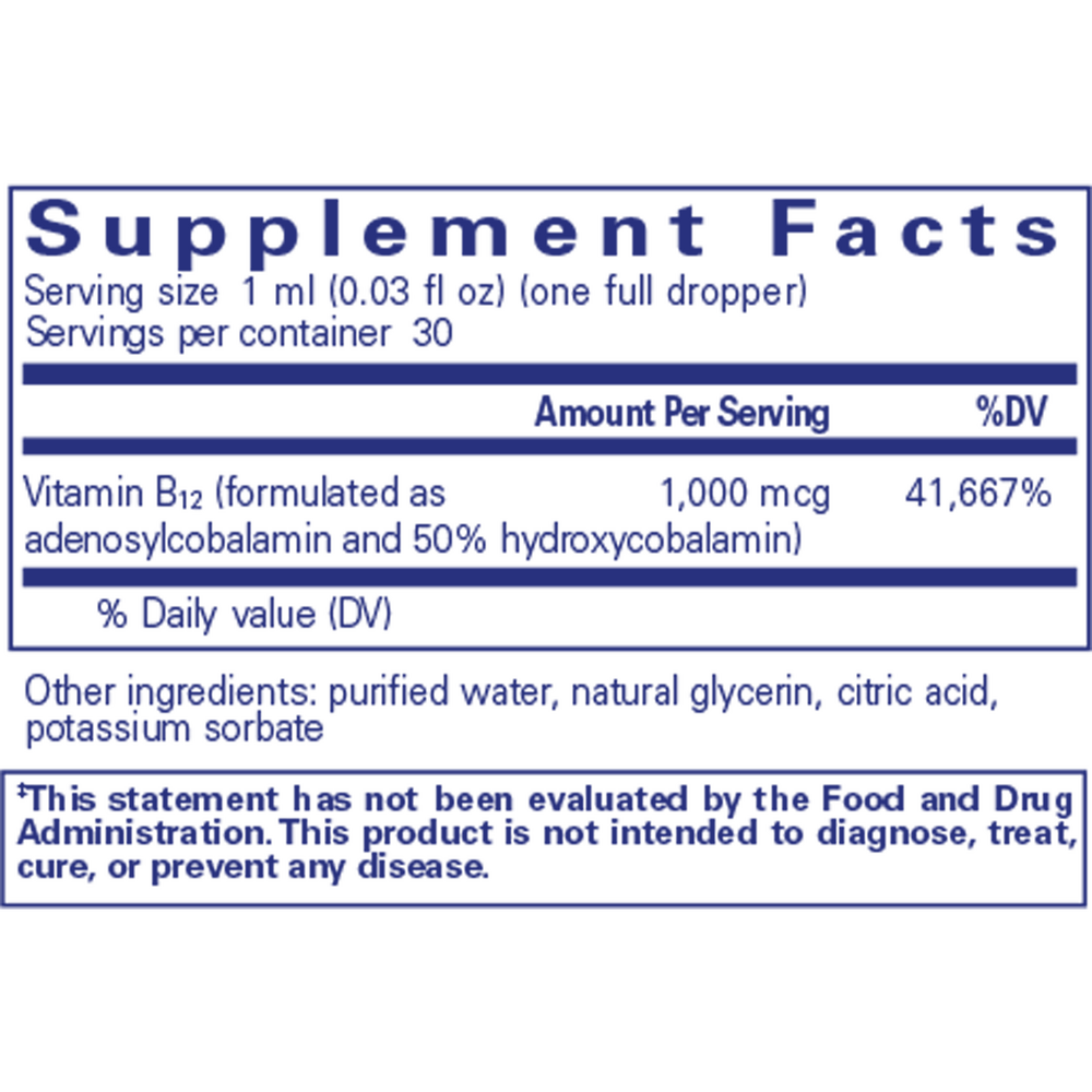 Pure Encapsulations Adenosyl/Hydroxy B12 liquid — view 3
