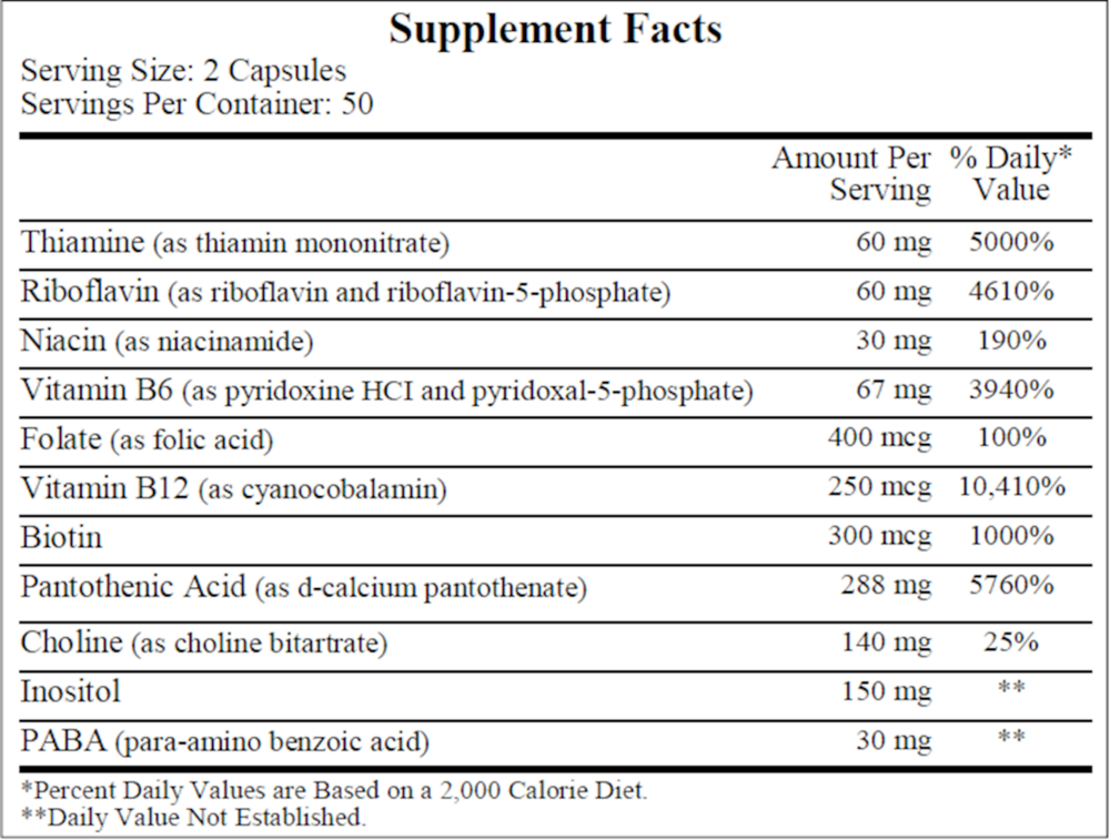Ecological Formulas/Cardiovascular Research Co-Enzyme B Complex — view 3