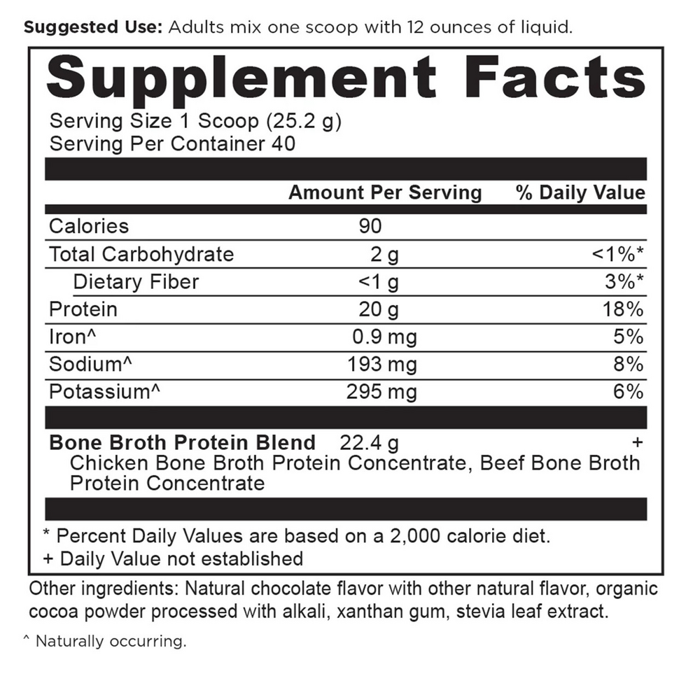 Ancient Nutrition Bone Broth Protein Chocolate 40srv — view 3