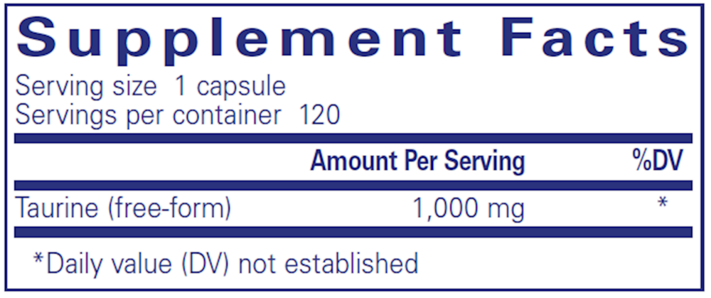 Pure Encapsulations Taurine 1000mg — view 3