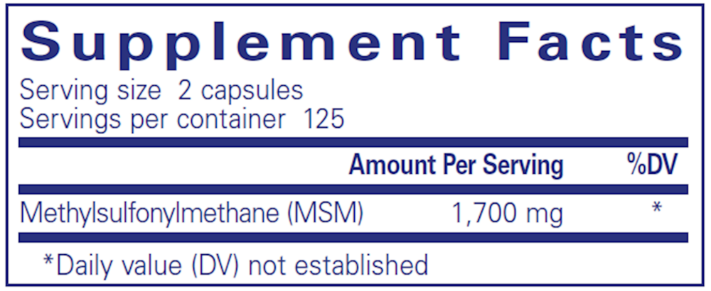 Pure Encapsulations MSM Capsules — view 3