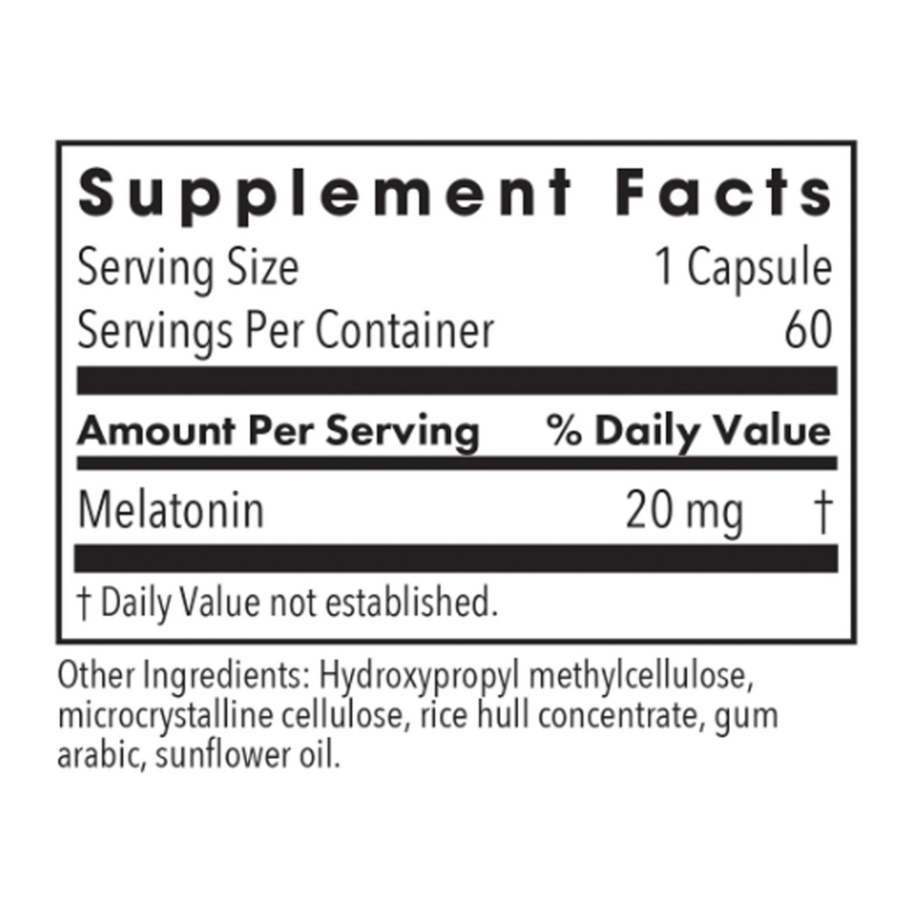 Allergy Research Group Melatonin 20mg — view 3