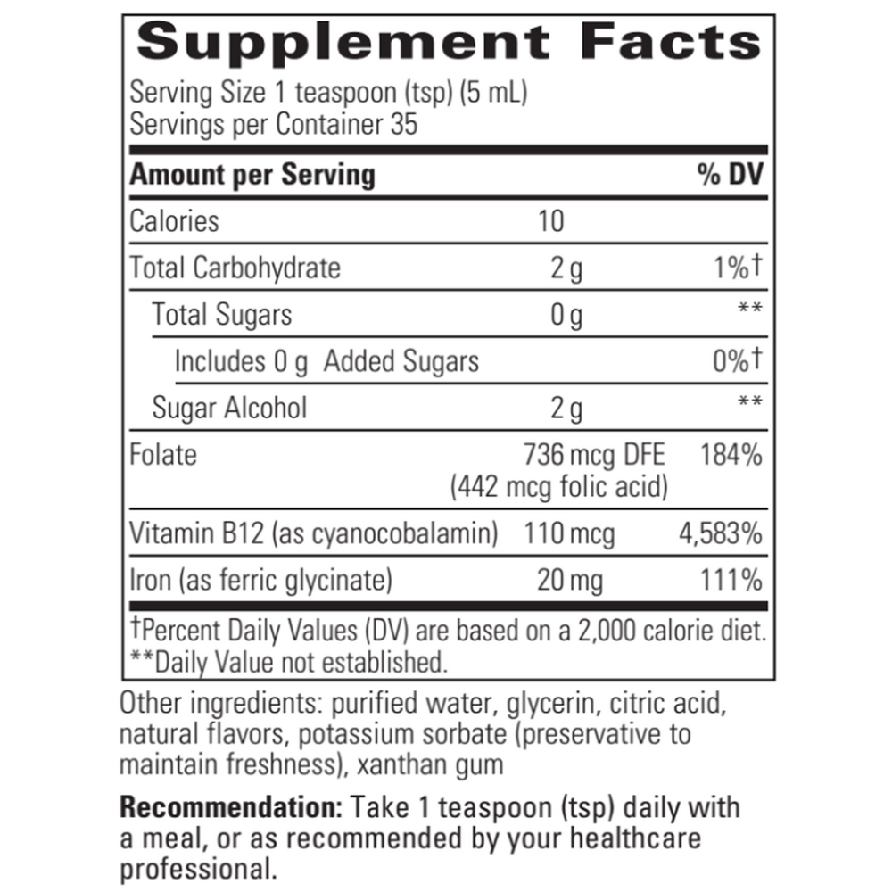Integrative Therapeutics Liquid Iron Apple Cinnamon Flavor — view 3